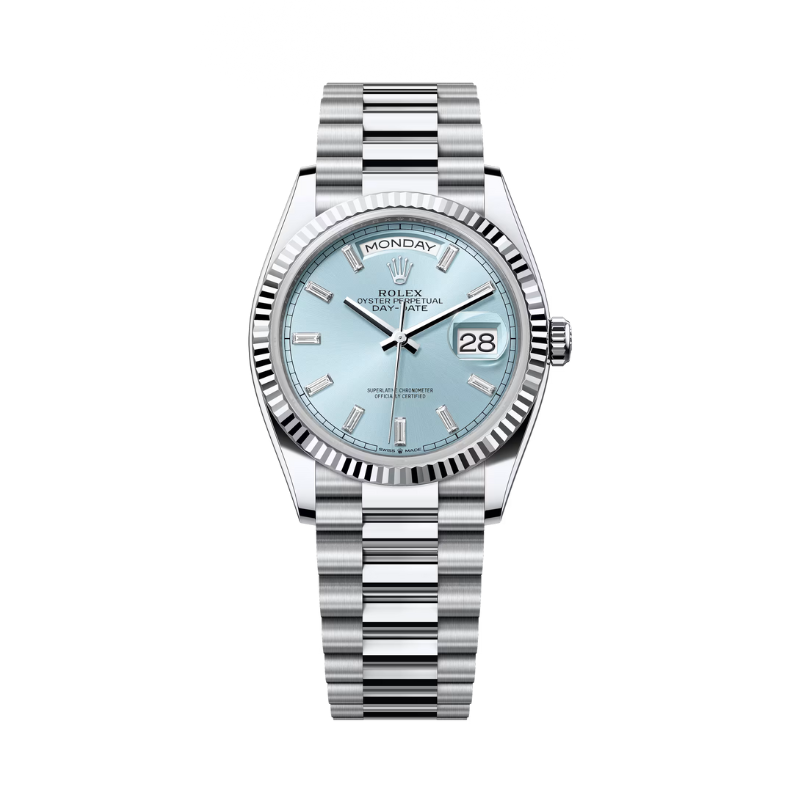 Replica Rolex Day Date White Gold 36mm Ice Blue