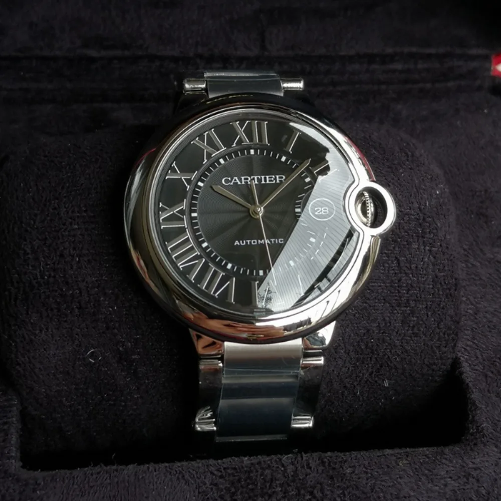 Reloj réplica Cartier Ballon Bleu esfera gris acero – 42 mm