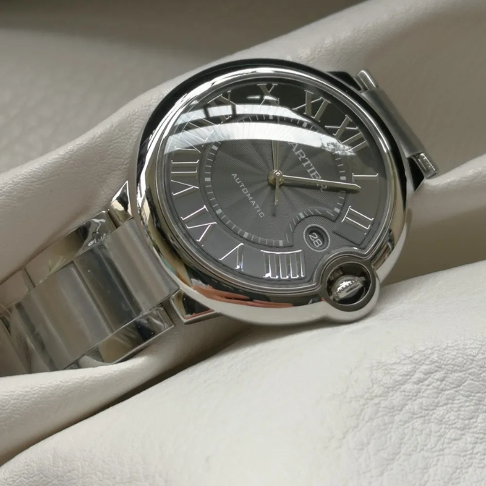 Reloj réplica Cartier Ballon Bleu esfera gris acero – 42 mm