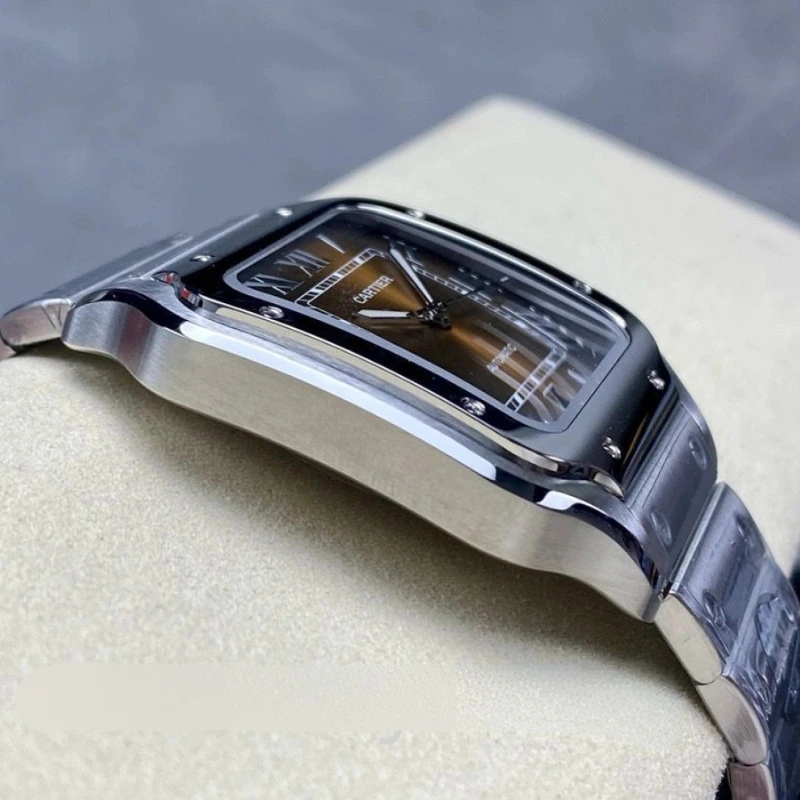 Reloj réplica Cartier Santos de Cartier brazalete de acero – 39,8 mm · Ref. RSC-12215