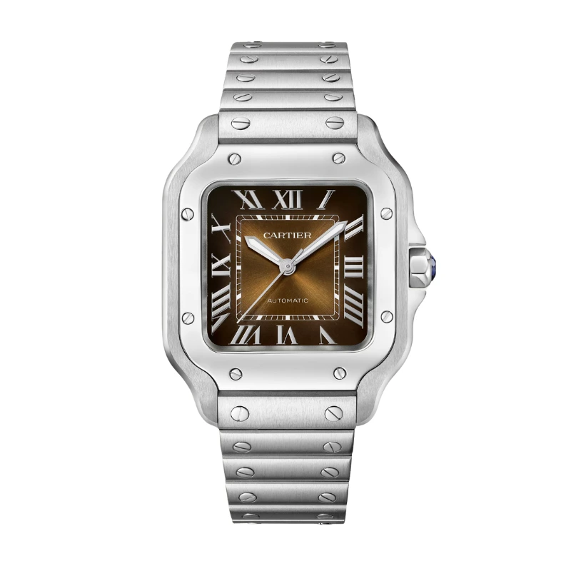 Reloj réplica Cartier Santos de Cartier correa de piel – 39,8 mm · Ref. RSC-3504