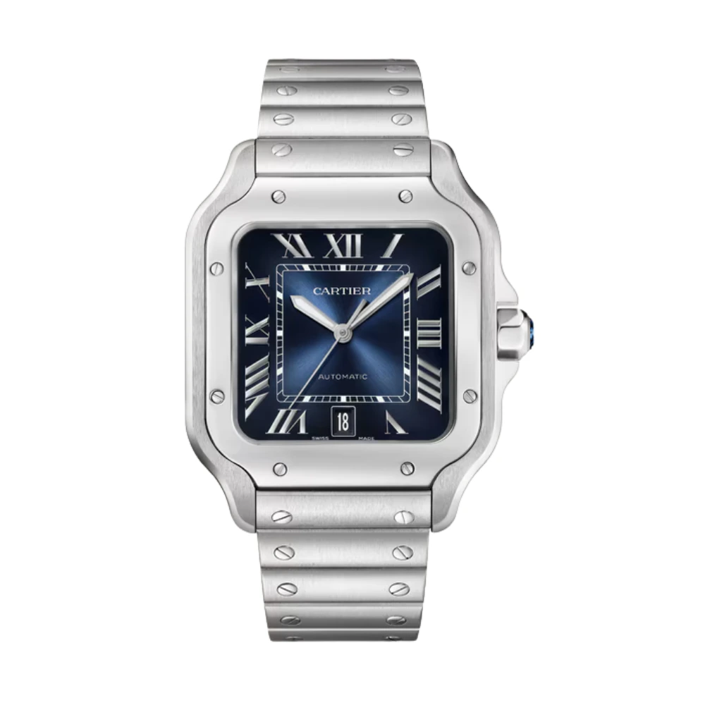 Reloj réplica Cartier Santos de Cartier esfera azul – 39,8 mm
