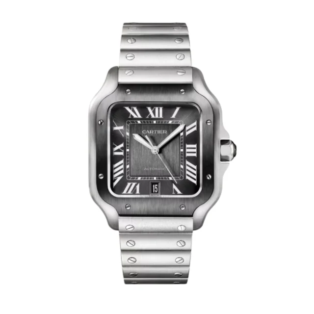Reloj réplica Cartier Santos de Cartier esfera gris – 39,8 mm