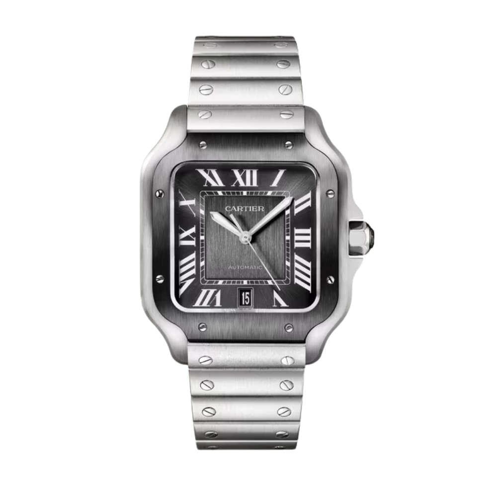 Reloj réplica Cartier Santos de Cartier esfera gris – 39,8 mm