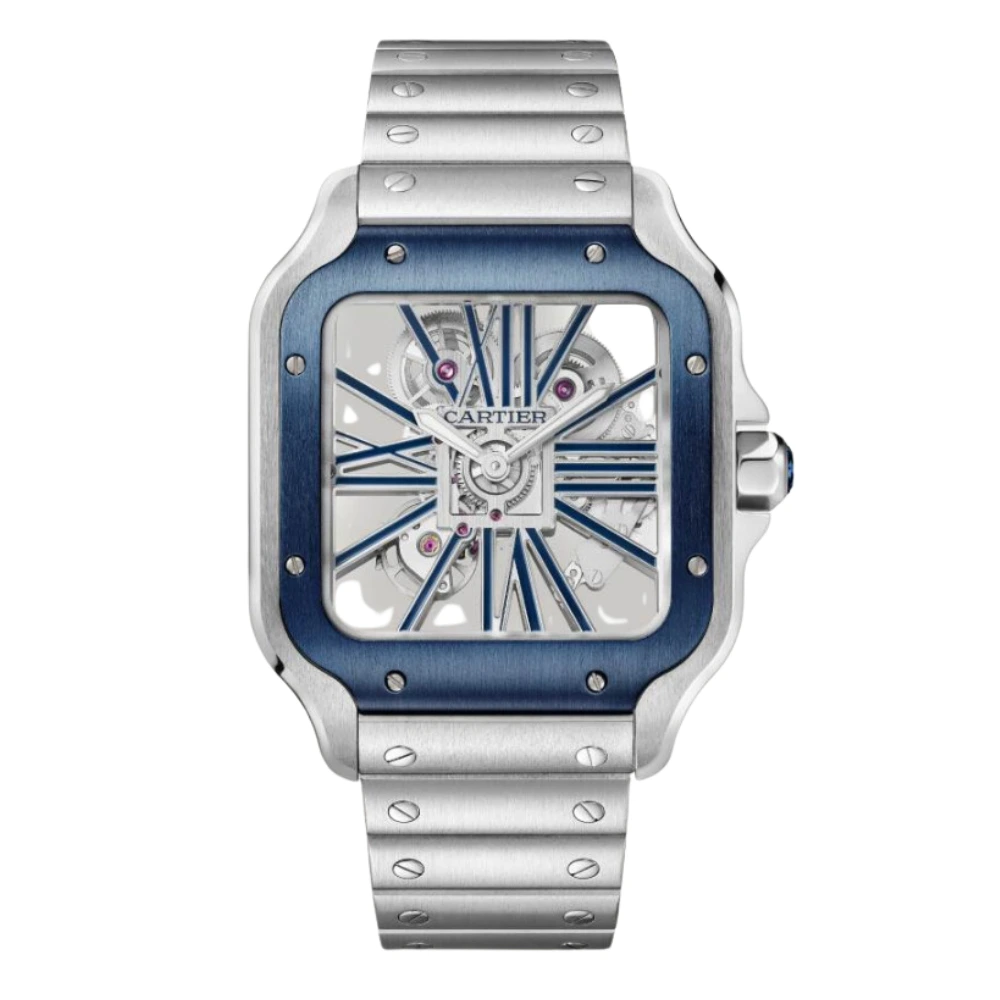 Reloj réplica Cartier Santos de Cartier esqueleto – 39,8 mm
