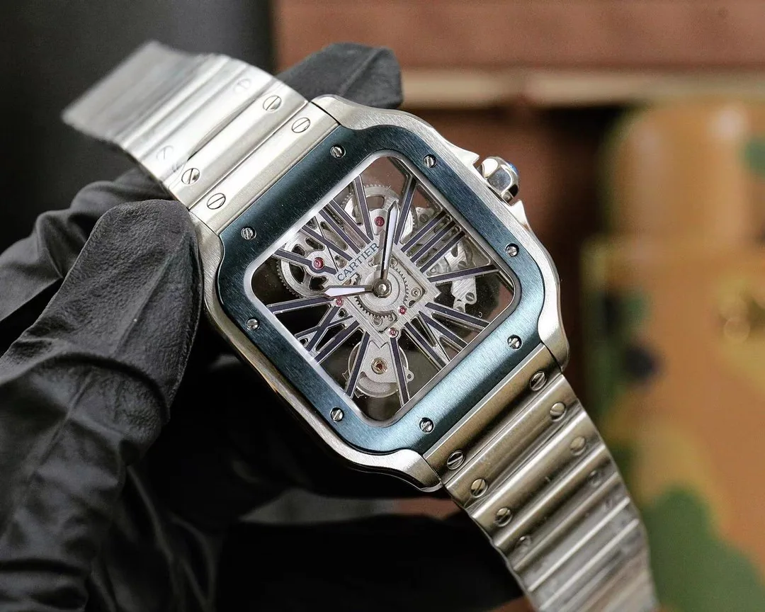 Reloj réplica Cartier Santos de Cartier esqueleto – 39,8 mm · Ref. RSC-10942