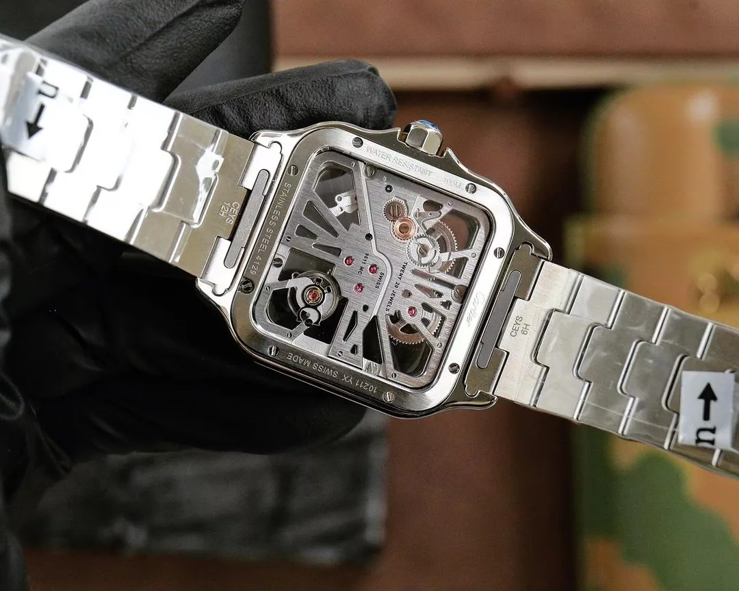 Reloj réplica Cartier Santos de Cartier esqueleto – 39,8 mm · Ref. RSC-10942