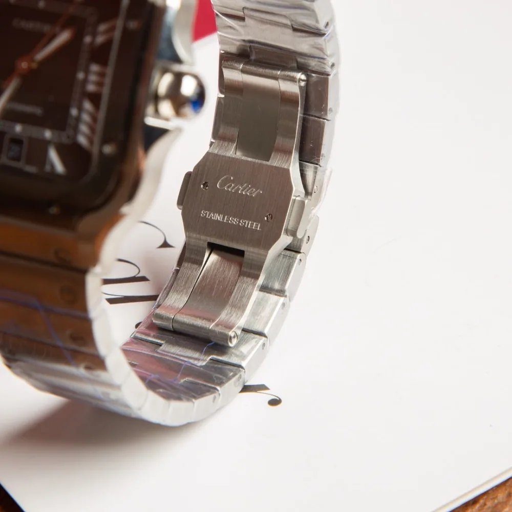 Reloj réplica Cartier Santos de Cartier negro integral – 39,8 mm