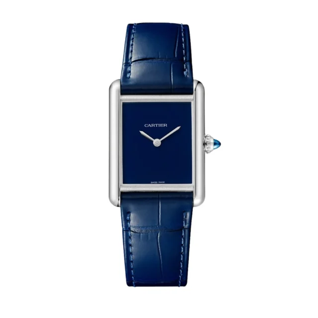 Reloj réplica Cartier Tank Must azul – 25,5 mm