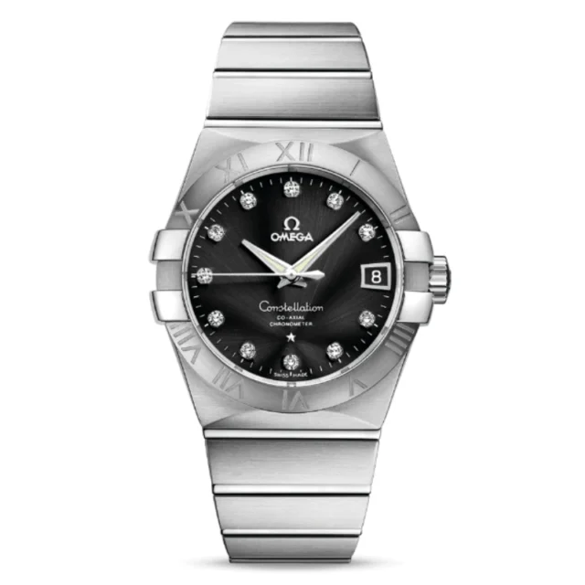 Reloj réplica Omega Constellation esfera con pedrería – 38 mm