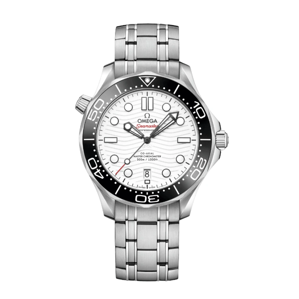 Reloj réplica Omega Seamaster 300m blanco y negro – 42 mm · Ref. RSC-1350