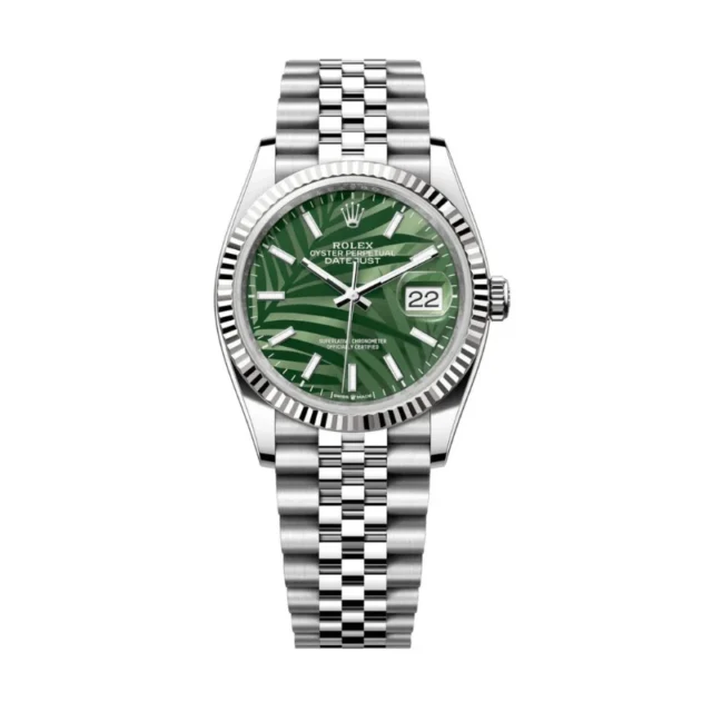 Reloj réplica Rolex Datejust Jubilee esfera verde Palm – 41 mm