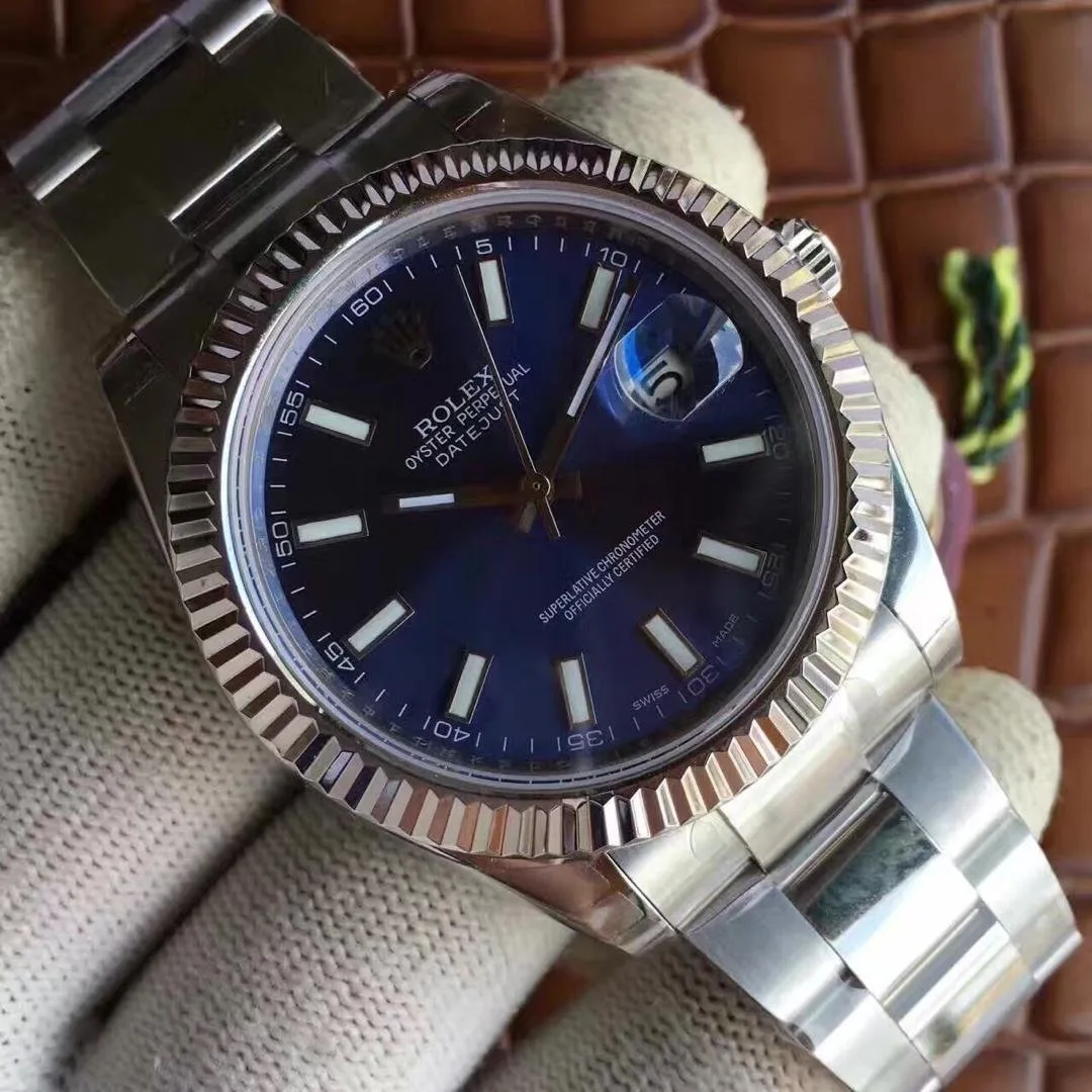 Reloj réplica Rolex Datejust Oyster azul – 36 mm