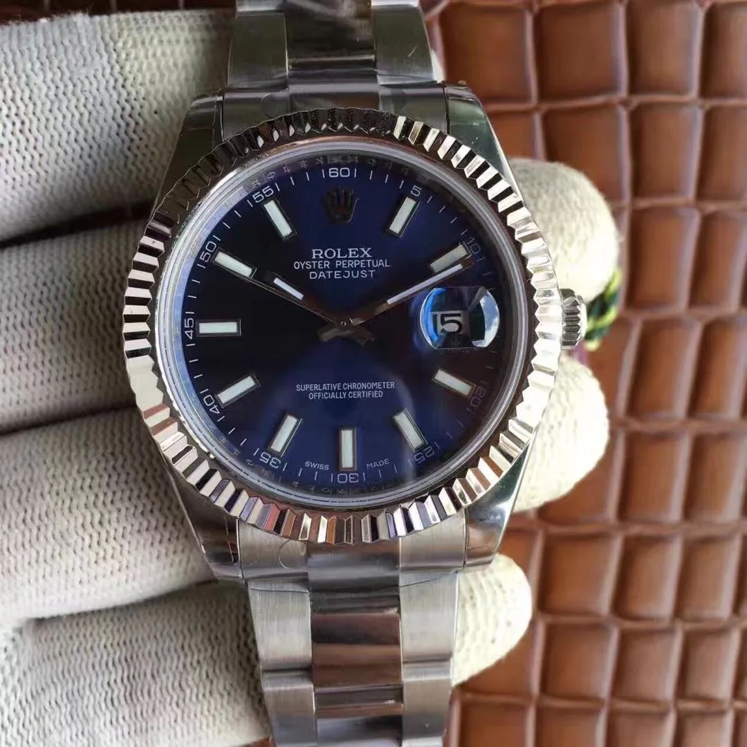 Reloj réplica Rolex Datejust Oyster azul – 36 mm