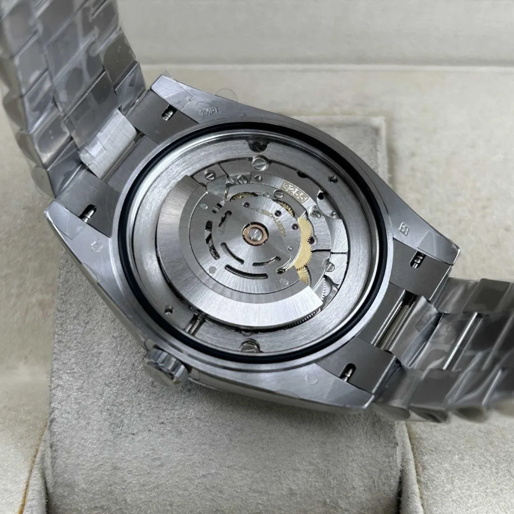 Reloj réplica Rolex Day-Date acabado oro blanco esfera verde – 40 mm