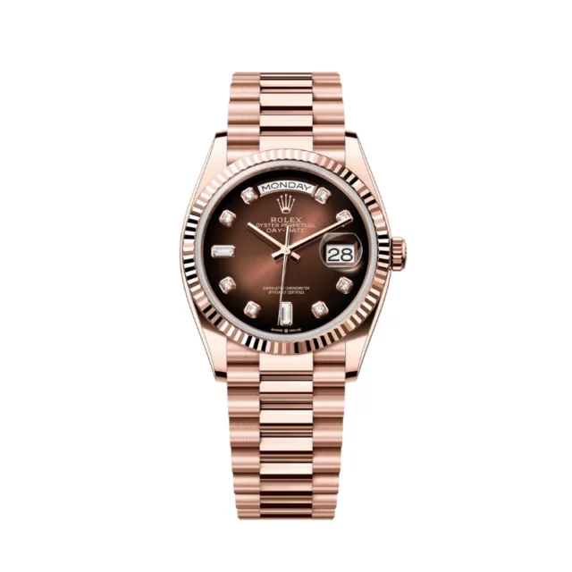 Reloj réplica Rolex Day-Date acabado oro rosa – 36 mm
