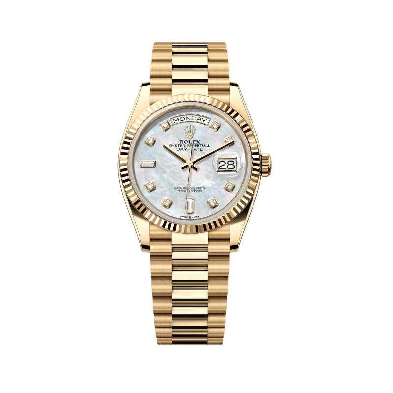 Reloj réplica Rolex Day-Date nácar – 36 mm