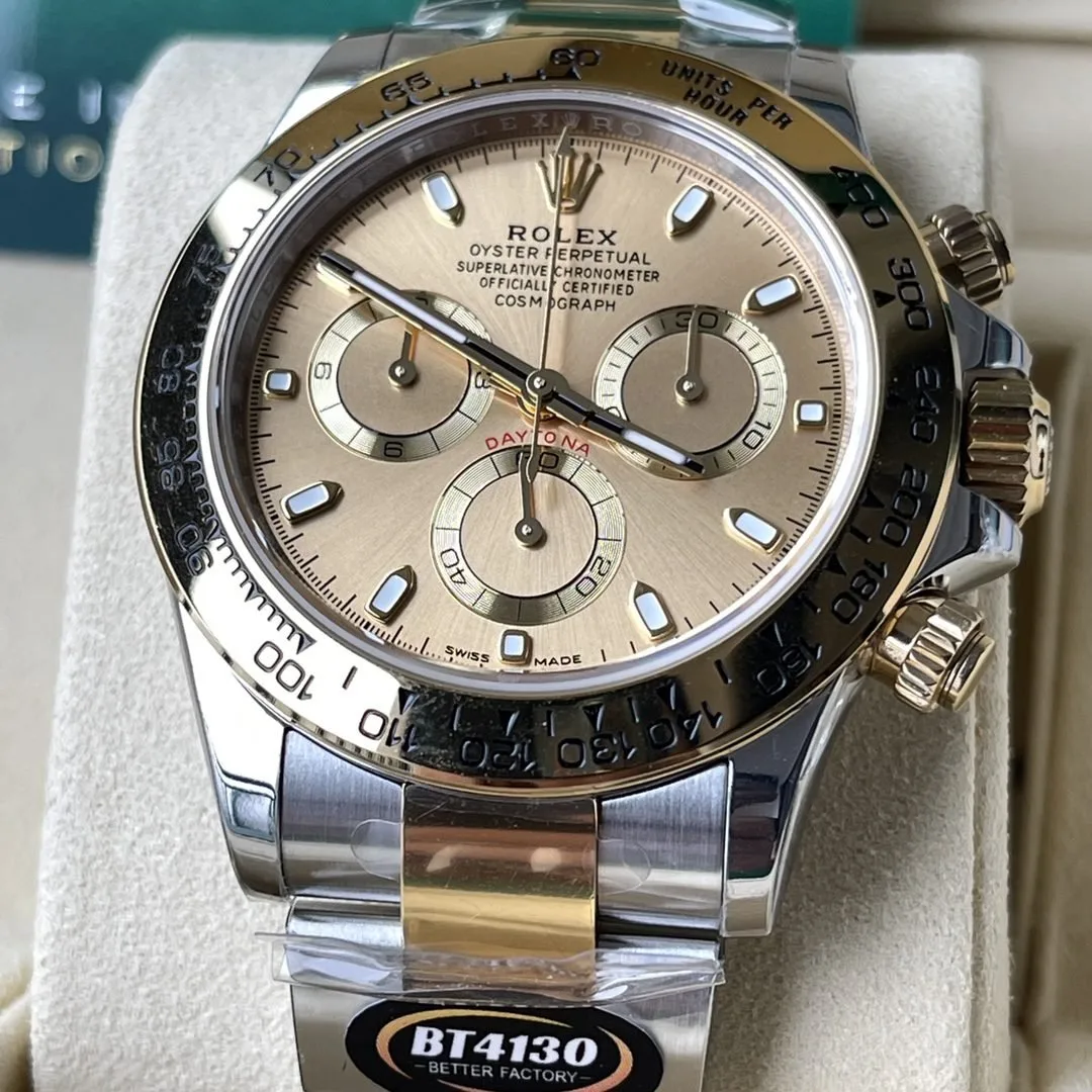 Reloj réplica Rolex Daytona Cosmograph bicolor dorado Dial – 40 mm