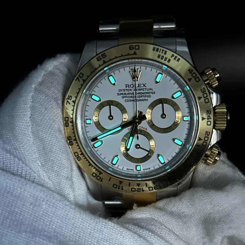Reloj réplica Rolex Daytona Cosmograph bicolor esfera blanca – 40 mm