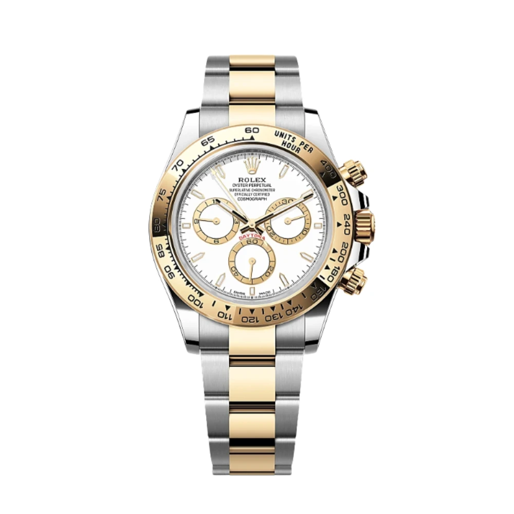 Reloj réplica Rolex Daytona Cosmograph bicolor esfera blanca – 40 mm