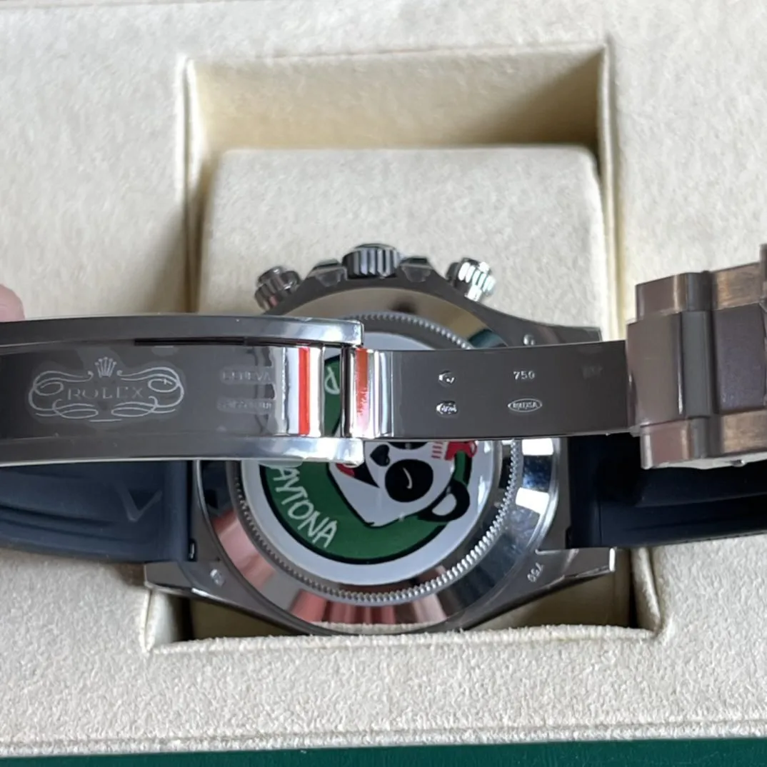 Reloj réplica Rolex Daytona Cosmograph Oysterflex acabado oro blanco – 40 mm