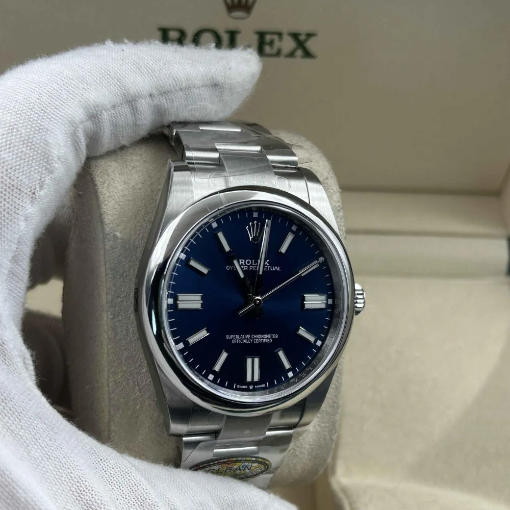 Reloj réplica Rolex Oyster Perpetual esfera azul – 41 mm