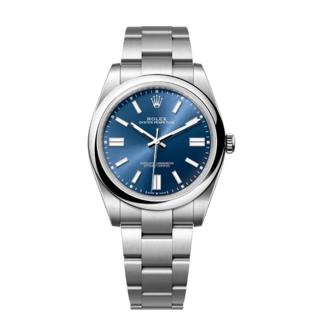 Reloj réplica Rolex Oyster Perpetual esfera azul – 41 mm