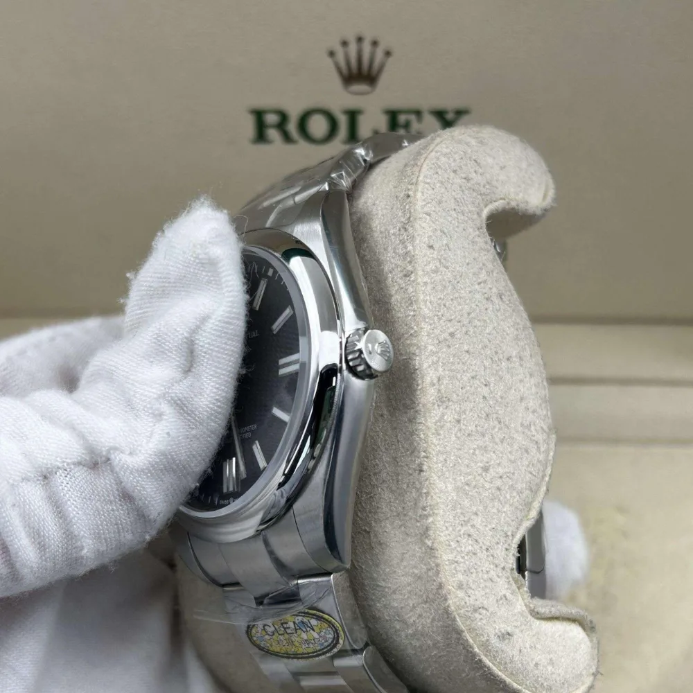 Reloj réplica Rolex Oyster Perpetual esfera negra – 41 mm · Ref. RSC-3398