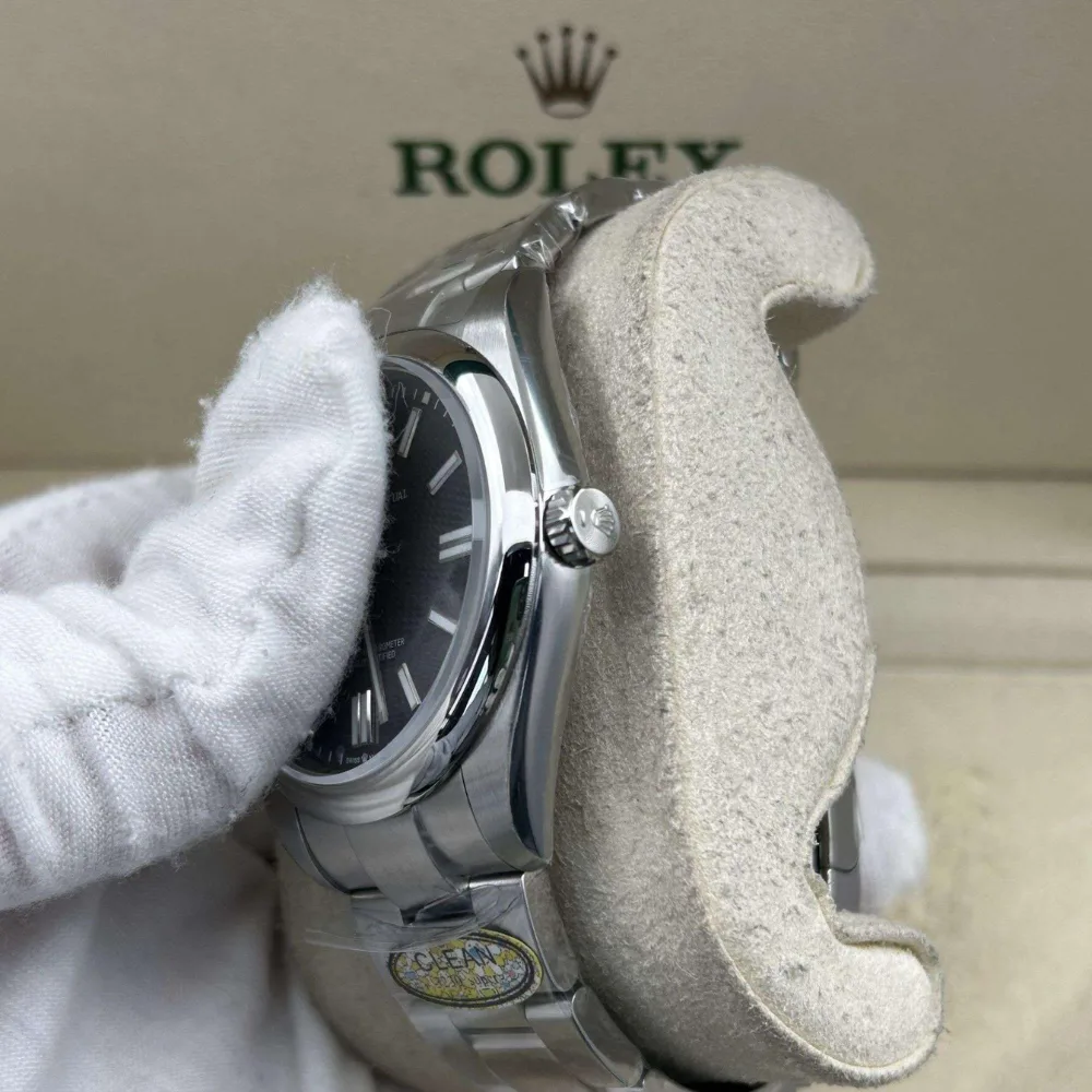 Reloj réplica Rolex Oyster Perpetual esfera negra – 41 mm · Ref. RSC-3398