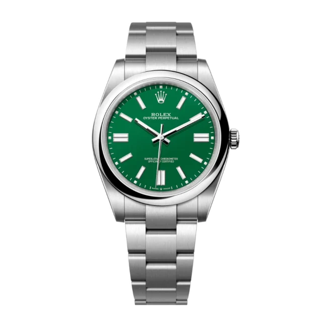 Reloj réplica Rolex Oyster Perpetual esfera verde – 41 mm