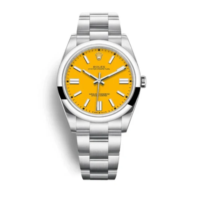 Reloj réplica Rolex Oyster Perpetual Yellow Dial – 41 mm