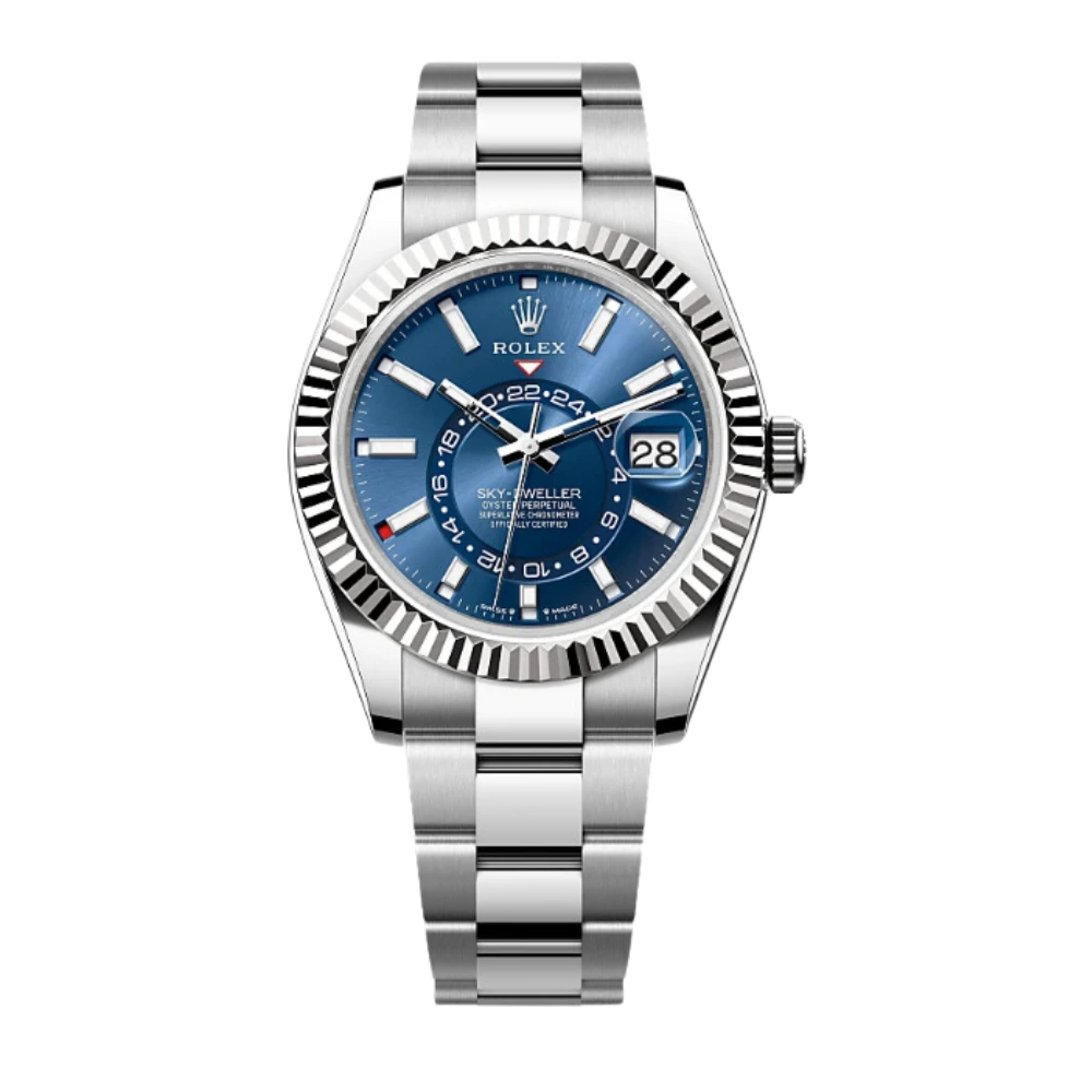Reloj réplica Rolex Oyster Sky-Dweller azul – 42 mm