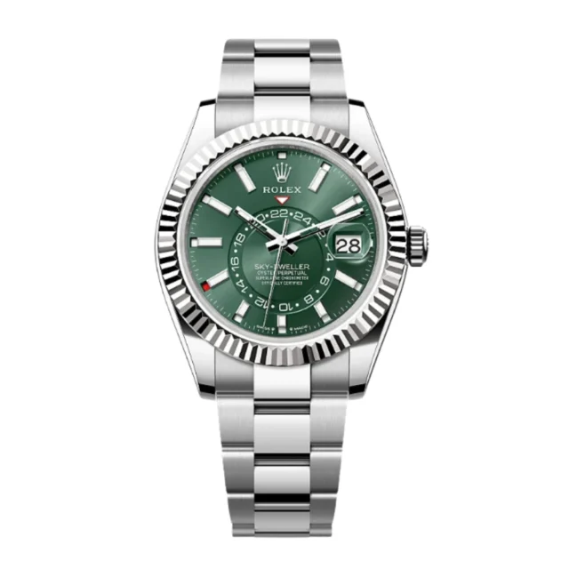 Reloj réplica Rolex Oyster Sky-Dweller verde – 42 mm