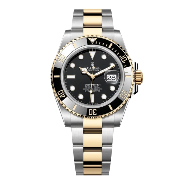 Reloj réplica Rolex Oyster Submariner bicolor esfera negra – 40 mm