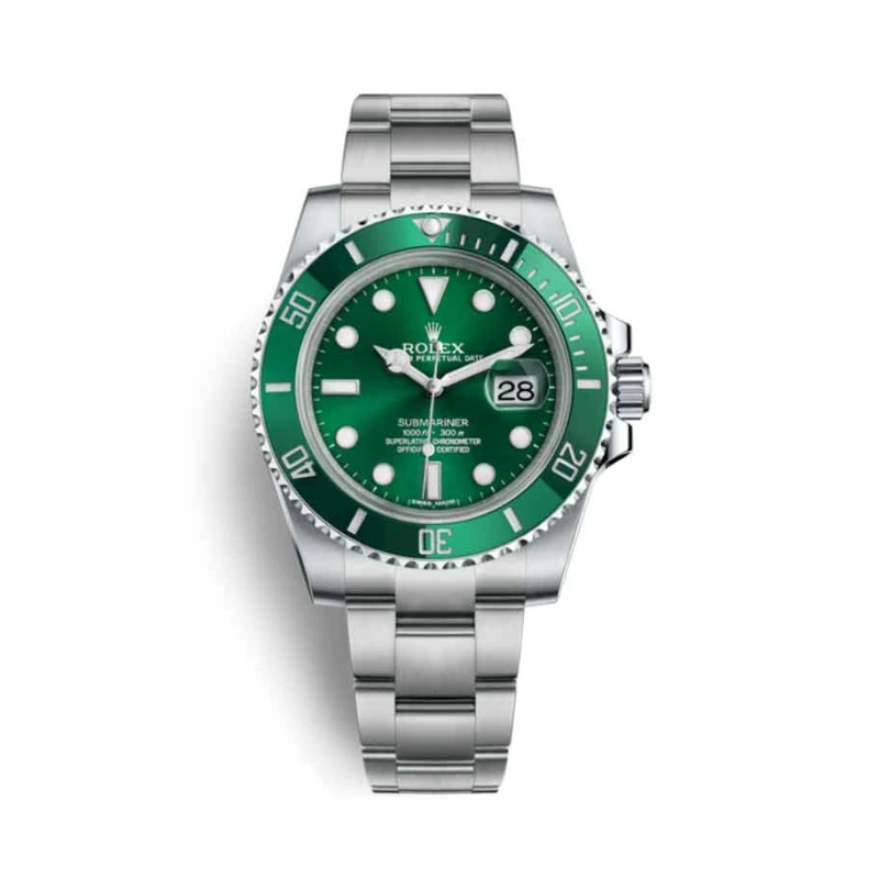Reloj réplica Rolex Oyster Submariner verde Hulk – 40 mm · Ref. RSC-12105