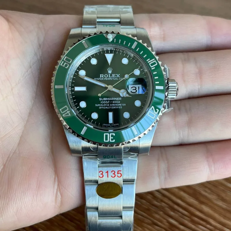 Reloj réplica Rolex Oyster Submariner verde Hulk – 40 mm · Ref. RSC-3483